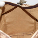 Christian Dior Trotter Canvas Boston Bag Beige Gold Auth 176853-17