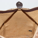 Christian Dior Trotter Canvas Boston Bag Beige Gold Auth 176853-12