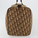 Christian Dior Trotter Canvas Boston Bag Beige Gold Auth 176853-3