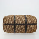 Christian Dior Trotter Canvas Boston Bag Beige Gold Auth 176853-5