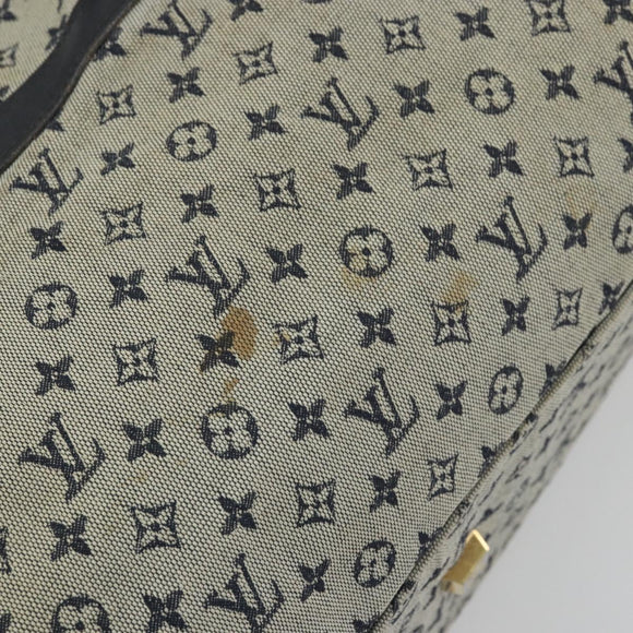 LOUIS VUITTON Monogram Mini Josephine GM Hand Bag Blue M92211 LV Auth 176856
