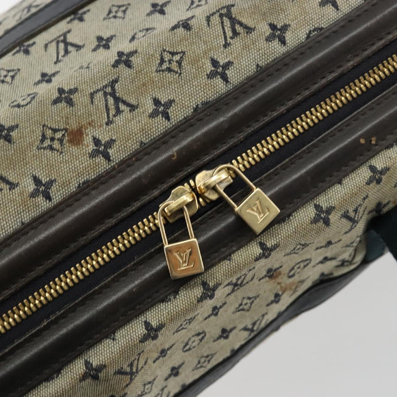 LOUIS VUITTON Monogram Mini Josephine GM Hand Bag Blue M92211 LV Auth 176856