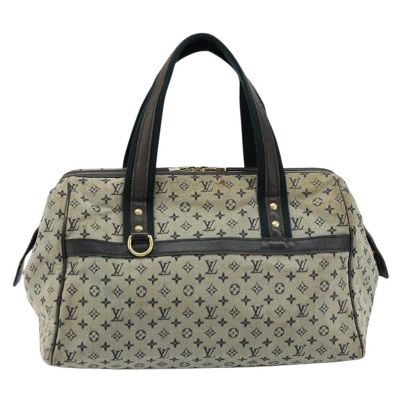 LOUIS VUITTON Monogram Mini Josephine GM Hand Bag Blue M92211 LV Auth 176856