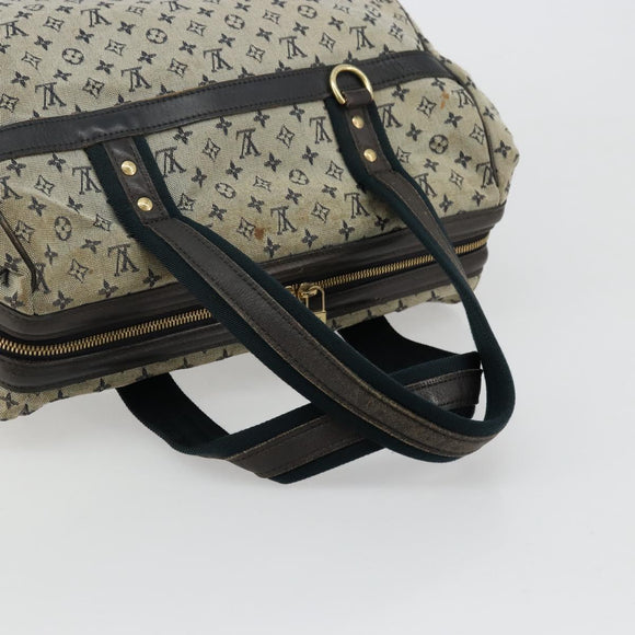 LOUIS VUITTON Monogram Mini Josephine GM Hand Bag Blue M92211 LV Auth 176856