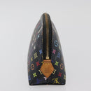 LOUIS VUITTON Multicolor Pochette Cosmetic Pouch Black M47355 LV Auth 176857-3