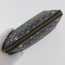 LOUIS VUITTON Multicolor Pochette Cosmetic Pouch Black M47355 LV Auth 176857-5