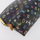 LOUIS VUITTON Multicolor Pochette Cosmetic Pouch Black M47355 LV Auth 176857-7