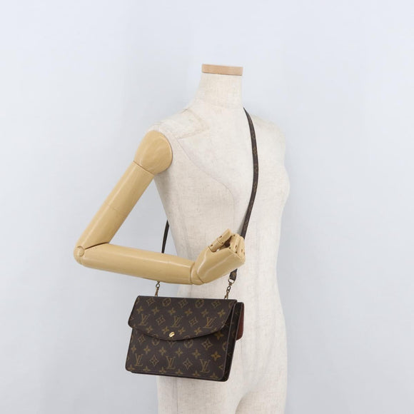 LOUIS VUITTON Monogram Double Rabat Umhängetasche M51815 LV Auth 176861