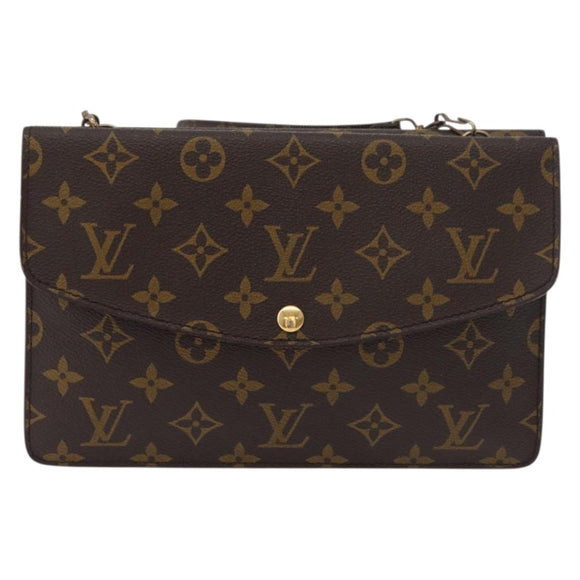 LOUIS VUITTON Monogram Double Rabat Umhängetasche M51815 LV Auth 176861