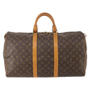 LOUIS VUITTON Monogram Keepall 50 Boston Bag M41426 LV Auth 176865-2
