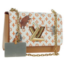 LOUIS VUITTON Catgram Twist MM Shoulder Bag White M44460 LV Auth 176866SM-1