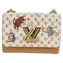 LOUIS VUITTON Catgram Twist MM Shoulder Bag White M44460 LV Auth 176866SM-2