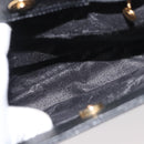 GUCCI Bamboo Hand Bag Suede Leather Black Gold 002 1196 0260 Auth 176869-10