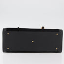 GUCCI Bamboo Hand Bag Suede Leather Black Gold 002 1196 0260 Auth 176869-5