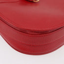 CARTIER Must Line Shoulder Bag Leather Red Gold Auth 176870A-12