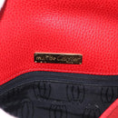 CARTIER Must Line Shoulder Bag Leather Red Gold Auth 176870A-15