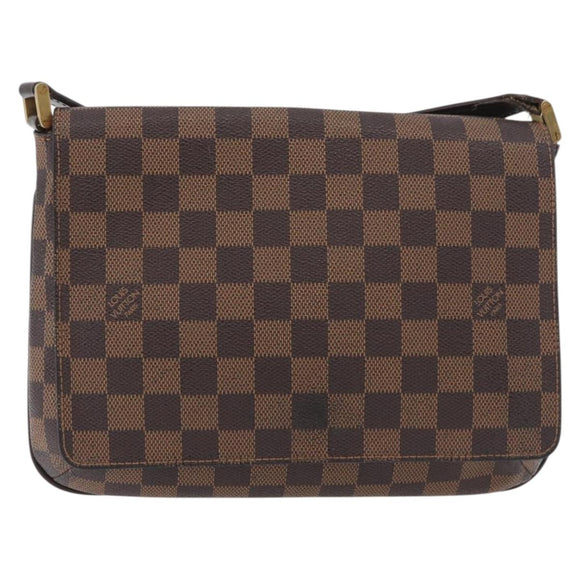 LOUIS VUITTON Damier Ebene Musette Tango Shoulder Bag N51301 LV Auth 176871