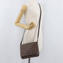 LOUIS VUITTON Damier Ebene Musette Tango Shoulder Bag N51301 LV Auth 176871-22