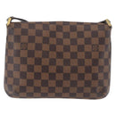 LOUIS VUITTON Damier Ebene Musette Tango Shoulder Bag N51301 LV Auth 176871-2