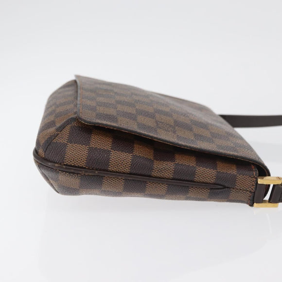 LOUIS VUITTON Damier Ebene Musette Tango Shoulder Bag N51301 LV Auth 176871