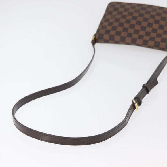 LOUIS VUITTON Damier Ebene Musette Tango Shoulder Bag N51301 LV Auth 176871