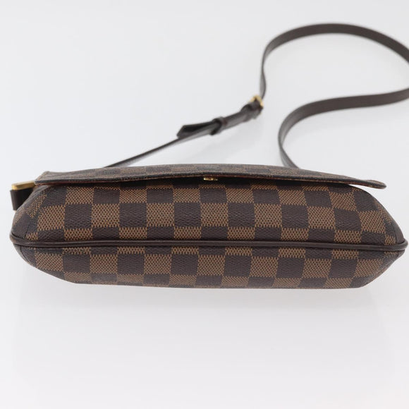 LOUIS VUITTON Damier Ebene Musette Tango Shoulder Bag N51301 LV Auth 176871