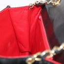 CHANEL Matelasse Chain Shoulder Bag Nylon Black Gold CC Auth 176872-18