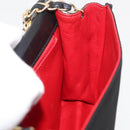 CHANEL Matelasse Chain Shoulder Bag Nylon Black Gold CC Auth 176872-19