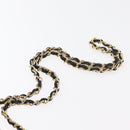 CHANEL Matelasse Chain Shoulder Bag Nylon Black Gold CC Auth 176872-8