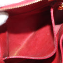 CHANEL Matelasse Chain Shoulder Bag Lamb Skin Red Gold CC Auth 176873-24