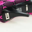 GUCCI GG Canvas Boots 34 Pink Auth 176875M-11
