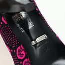 GUCCI GG Canvas Boots 34 Pink Auth 176875M-13
