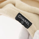 CHANEL Hat Wool Ivory CC Auth 176876A-12