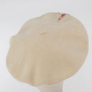 CHANEL Hat Wool Ivory CC Auth 176876A-7