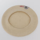 CHANEL Hat Wool Ivory CC Auth 176876A-8