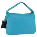 CELINE Hand Bag Leather Blue Silver Auth 176877A-1