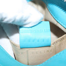 CELINE Hand Bag Leather Blue Silver Auth 176877A-12