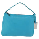 CELINE Hand Bag Leather Blue Silver Auth 176877A-2