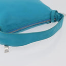 CELINE Hand Bag Leather Blue Silver Auth 176877A-7