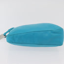CELINE Hand Bag Leather Blue Silver Auth 176877A-5