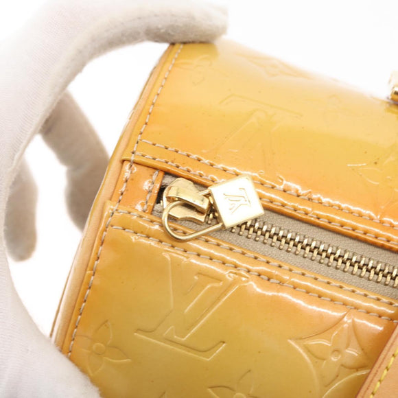 LOUIS VUITTON Monogram Vernis Bedford Hand Bag Beige M91006 LV Auth 176879