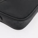 GUCCI Micro GG Supreme Shoulder Bag PVC Black Gold Auth 176880-10