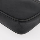 GUCCI Micro GG Supreme Shoulder Bag PVC Black Gold Auth 176880-11