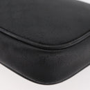 GUCCI Micro GG Supreme Shoulder Bag PVC Black Gold Auth 176880-13