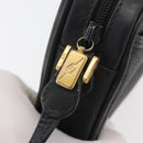 GUCCI Micro GG Supreme Shoulder Bag PVC Black Gold Auth 176880-14