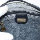 GUCCI Micro GG Supreme Shoulder Bag PVC Black Gold Auth 176880-15