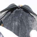 GUCCI Micro GG Supreme Shoulder Bag PVC Black Gold Auth 176880-17