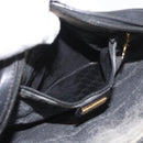 GUCCI Micro GG Supreme Shoulder Bag PVC Black Gold Auth 176880-20