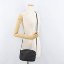 GUCCI Micro GG Supreme Shoulder Bag PVC Black Gold Auth 176880-22