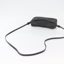 GUCCI Micro GG Supreme Shoulder Bag PVC Black Gold Auth 176880-7